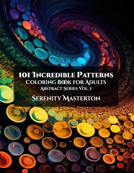 Abstract patterns coloring book cover